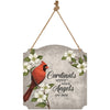 Metal Wall Sign-"Cardinals appear..."