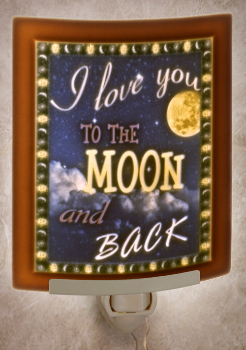 Nightlight I Love You To The Moon and Back Porcelain Lithophane