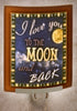 Nightlight - "I Love You To The Moon and Back" - Porcelain Lithophane