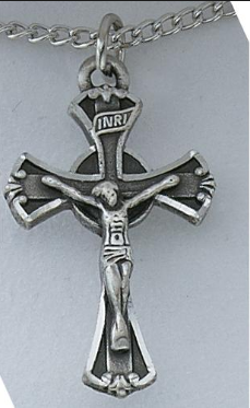 Necklace - Crucifix - Silver Plated - 18