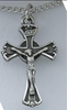 Necklace - Crucifix - Silver Plated - 18" Chain