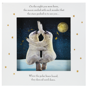 Shadowbox Wall Plaque-"On the Night You Were Born...Polar Bears"