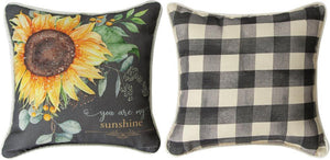 Pillow-"You are my sunshine" Sunflower Throw Pillow