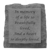 Memorial Garden Stone - Votive Candle Holder - Multiple Sentiments Available